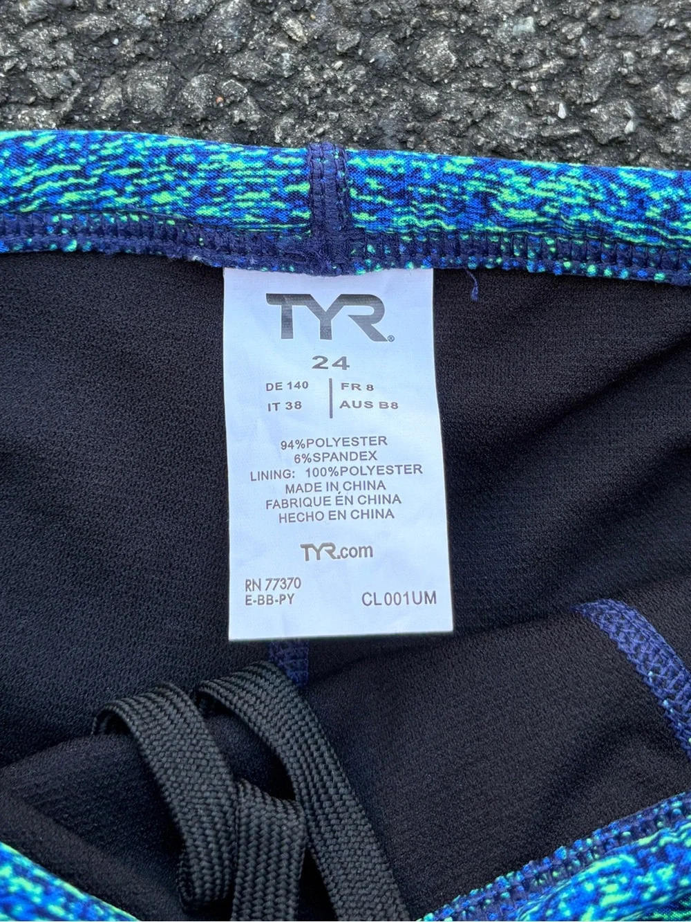 TYR swim speedo trunks